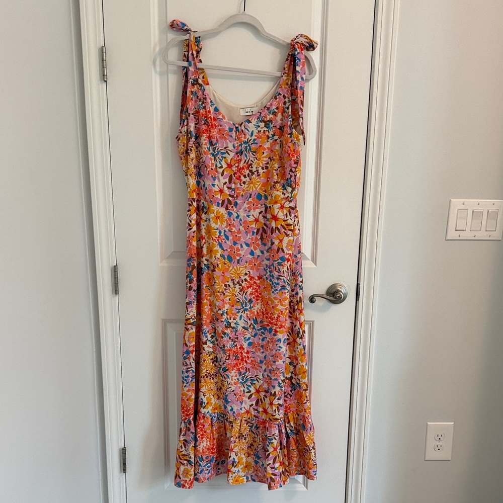 Sadie & Sage Colorful Floral Midi Dress